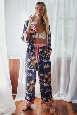 Brand new ???? Karen Mabon Long-Sleeve Zodiac Sleep Set NAVY ????