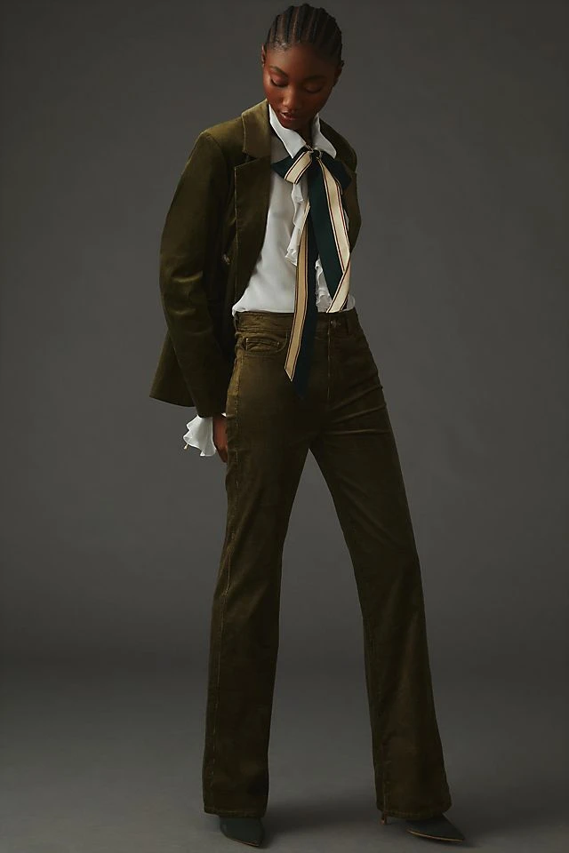 Wholesale ✔️ Paige Leenah Velvet Corduroy Trousers MOSS ✔️ - Image 4