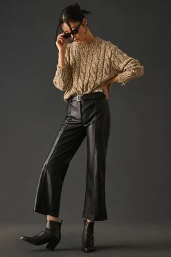 Discount ???? Avec Les Filles Faux Leather Trousers BLACK ????