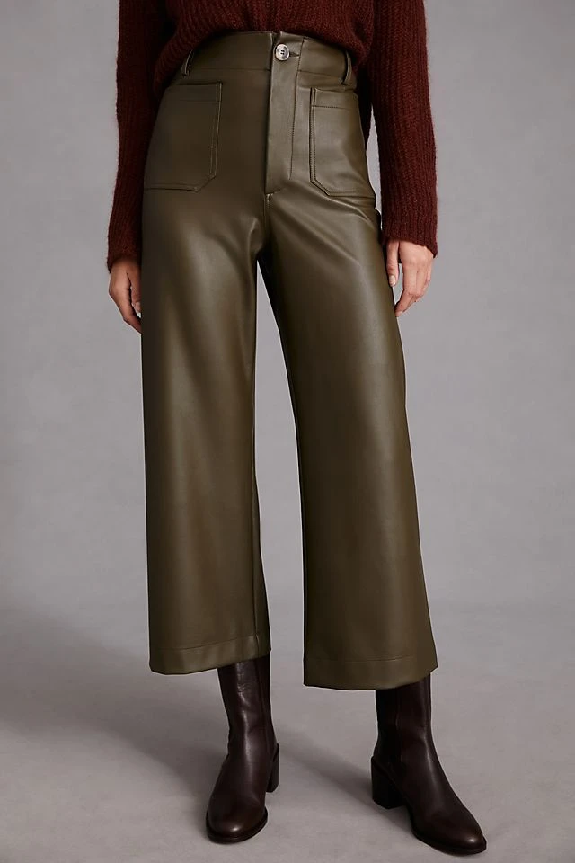 Cheapest ???? Maeve The Colette Faux Leather Pants MOSS β - Image 3
