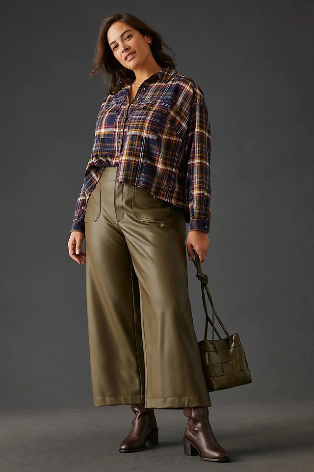 Cheapest ???? Maeve The Colette Faux Leather Pants MOSS β - Image 6