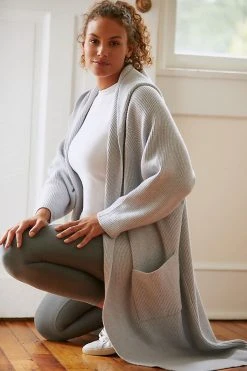 Buy ⭐ Daily Practice By Anthropologie The Snow Bird Cardigan LIGHT GREY ⌛