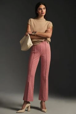 Budget ???? Maeve The Margot Kick-Flare Cropped Pants PINK ????