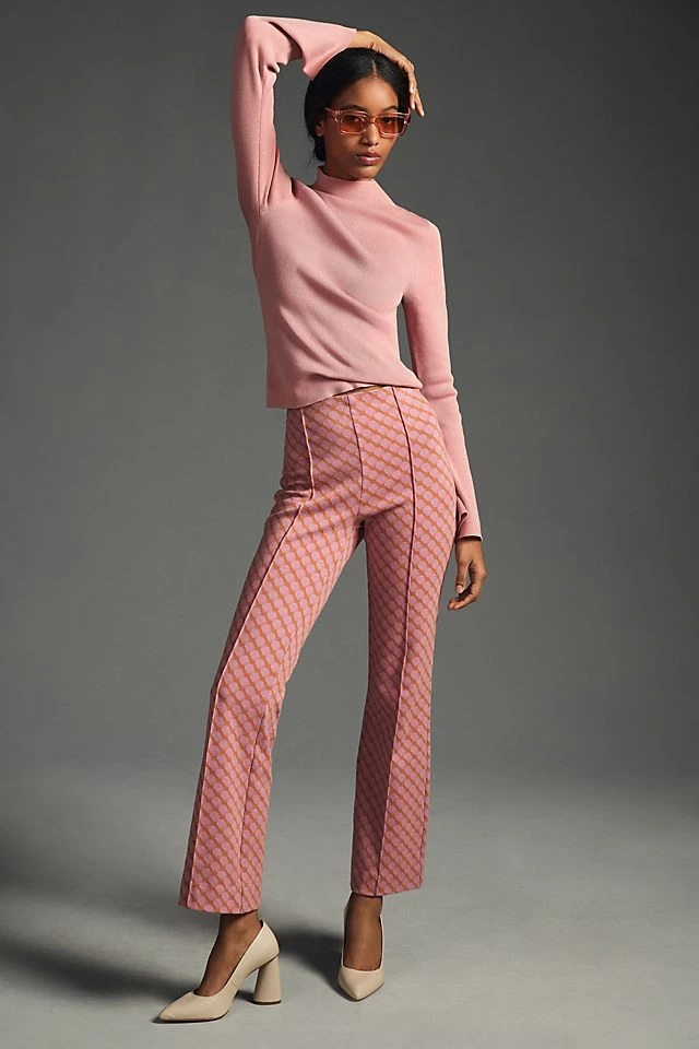 Budget ???? Maeve The Margot Kick-Flare Cropped Pants PINK ???? - Image 2
