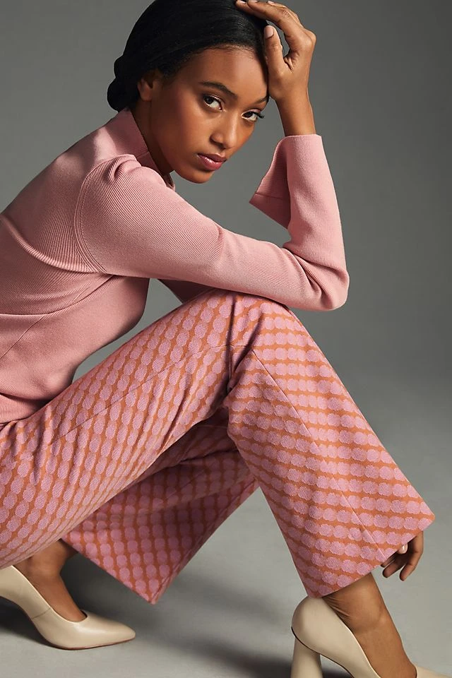 Budget ???? Maeve The Margot Kick-Flare Cropped Pants PINK ???? - Image 3