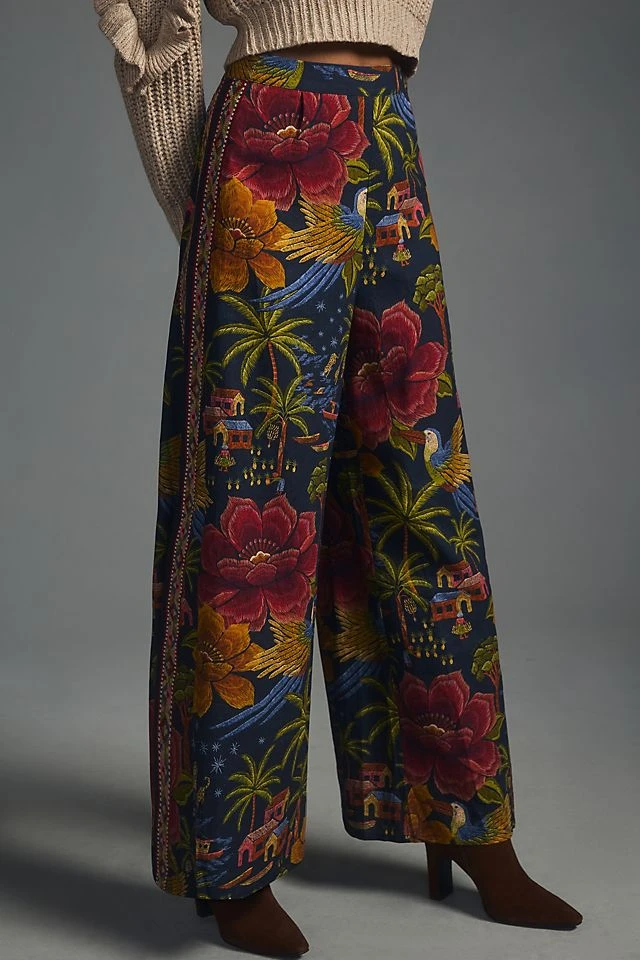 Budget ✔️ Farm Rio Printed Wide-Leg Pants PURPLE MOTIF ???? - Image 2