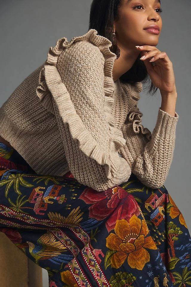 Budget ✔️ Farm Rio Printed Wide-Leg Pants PURPLE MOTIF ???? - Image 4