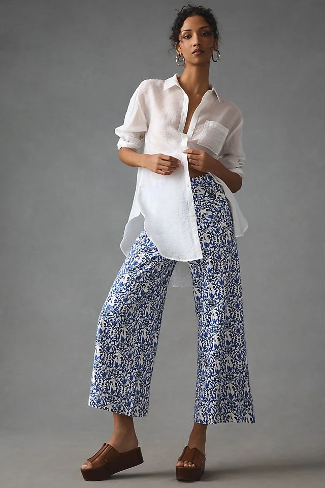 Outlet ✔️ Maeve Printed Palazzo Pants IVORY ????