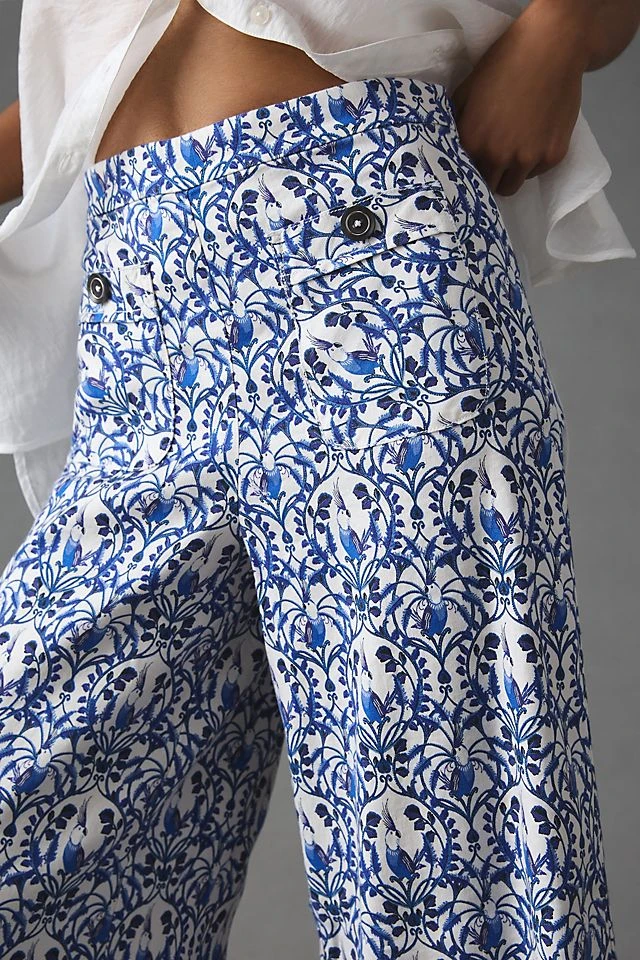 Outlet ✔️ Maeve Printed Palazzo Pants IVORY ???? - Image 4