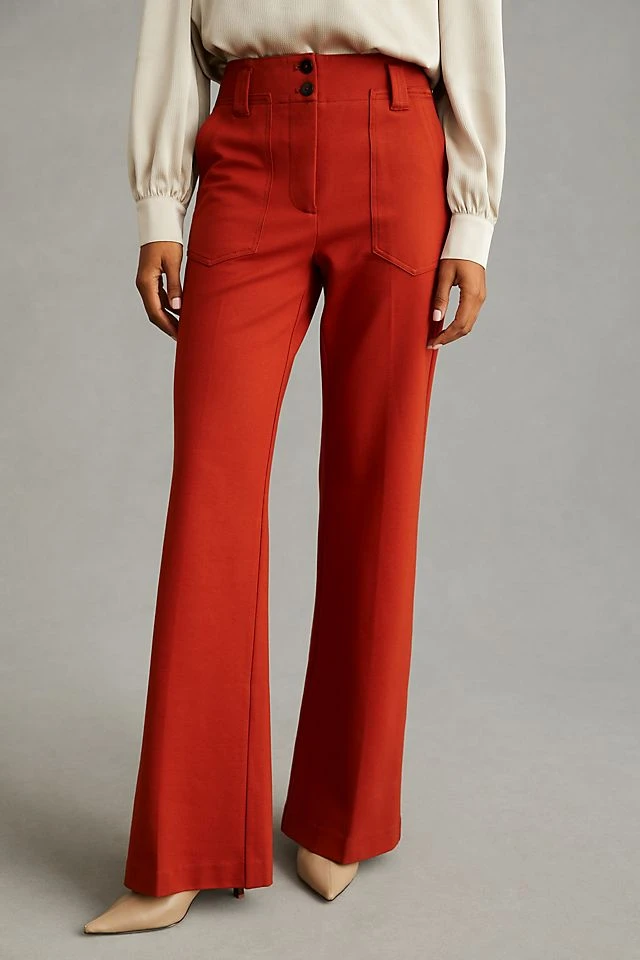Top 10 ⭐ Maeve The Naomi Ponte Wide-Leg Flare Pants BLACK ???? - Image 2