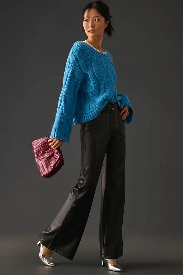 Promo ???? Maeve The Naomi Faux Leather Pants BLACK MOTIF ???? - Image 3