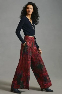 Discount ⭐ Farm Rio Wide-Leg Pants RED ????