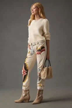 Coupon ???? Pilcro The Wanderer Low-Rise Pants IVORY ✨