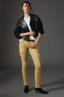 Best Pirce ???? Pilcro Low-Rise Slim Cargo Pants IVORY ✔️