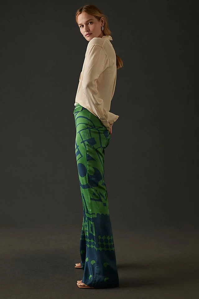 Buy ???? Corey Lynn Calter Wide-Leg Printed Pants BLUE MOTIF ???? - Image 4
