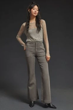 Best reviews of ???? Pilcro The Icon Flare Utility Pants BLACK ⌛