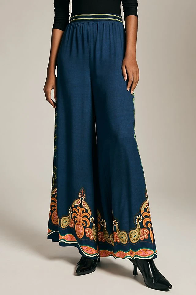 Outlet ???? Farm Rio High-Rise Wide-Leg Pants BLUE MOTIF ???? - Image 2