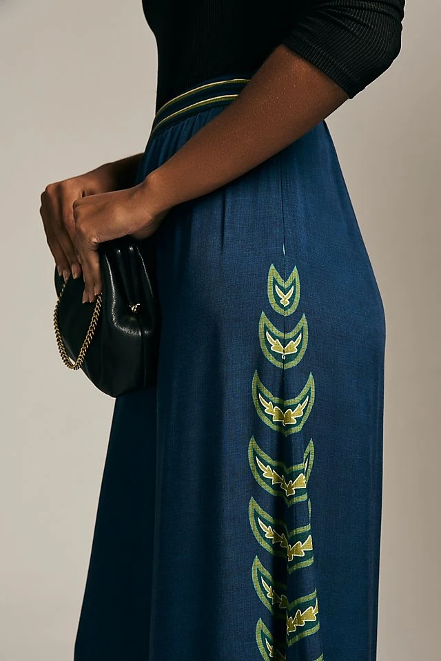 Outlet ???? Farm Rio High-Rise Wide-Leg Pants BLUE MOTIF ???? - Image 4