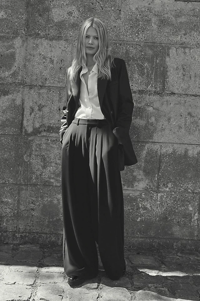 Discount ???? Maeve The Avery Pleated Wide-Leg Trousers BLACK ???? - Image 2