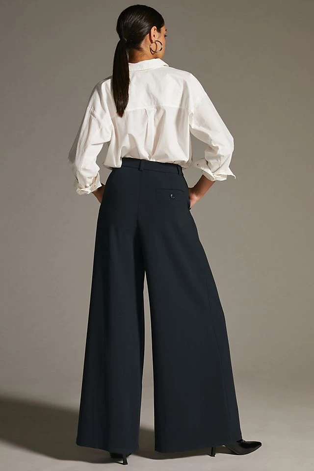 Discount ???? Maeve The Avery Pleated Wide-Leg Trousers BLACK ???? - Image 5