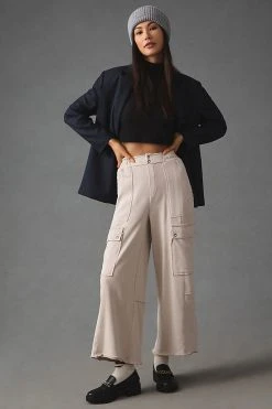 Discount ???? Daily Practice By Anthropologie Utility Wide-Leg Pants IVORY ❤️