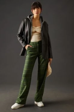 Buy ⭐ Nice Things Plaid Pants GREEN MOTIF ????