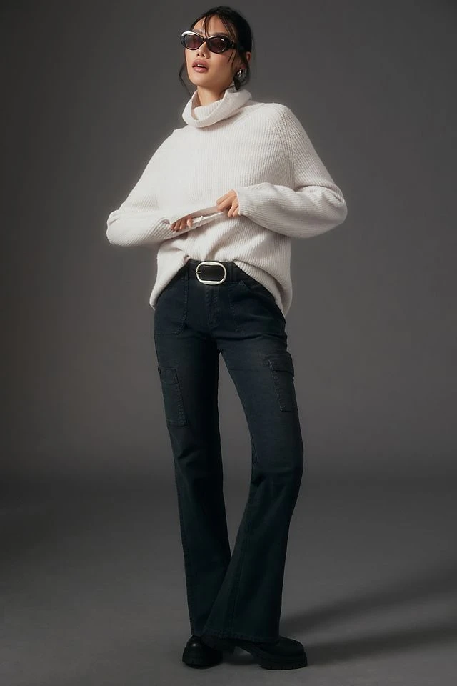 Cheapest ⭐ Pilcro Mid-Rise Slim Puddle Cargo Pants CARBON ????