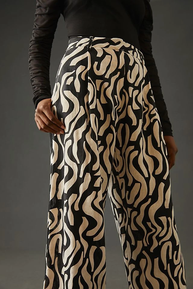 Best deal ???? Faithfull The Brand Faithfull El Toro Linen Pants BLACK MOTIF ???? - Image 4