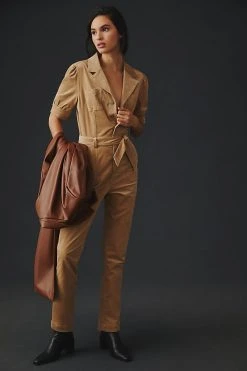 Best deal ???? Paige Mayslie Corduroy Jumpsuit TAN CORDUROY ????
