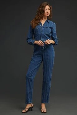 Outlet ???? Lee Union-All Denim Jumpsuit LIGHT STRIPE ????