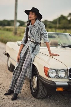 Best deal ⭐ Maeve Plaid Bootcut Pants BLACK MOTIF ❤️