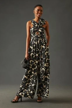 Wholesale ???? Hope For Flowers By Tracy Reese Cutout Jumpsuit BLACK & WHITE ????