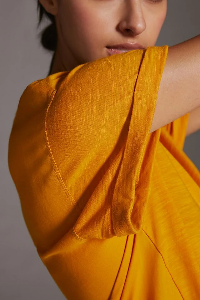 Buy ???? Daily Practice By Anthropologie The Ossa V-Neck Top DARK YELLOW β - Image 2