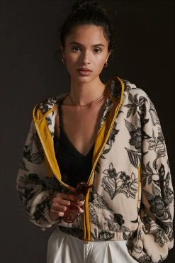 Promo ???? Daily Practice By Anthropologie Fleece Jacket BLACK & WHITE ????