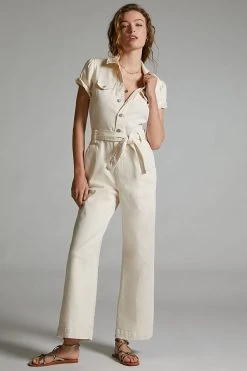 Wholesale ???? Paige Anessa Puff-Sleeve Jumpsuit QUARTZ SAND ????
