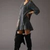 Top 10 ???? Daily Practice By Anthropologie Sport Hoodie Mini ???? Dress BLACK ????