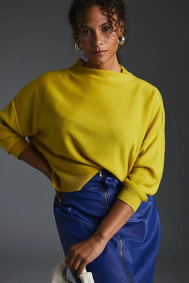 Best reviews of ???? Pilcro The Alani Cashmere Mock-Neck Sweater MULTI FLORAL ???? - Image 5