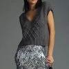 Top 10 ???? Maeve Willa Cable-Knit Sweater Vest GREY ????