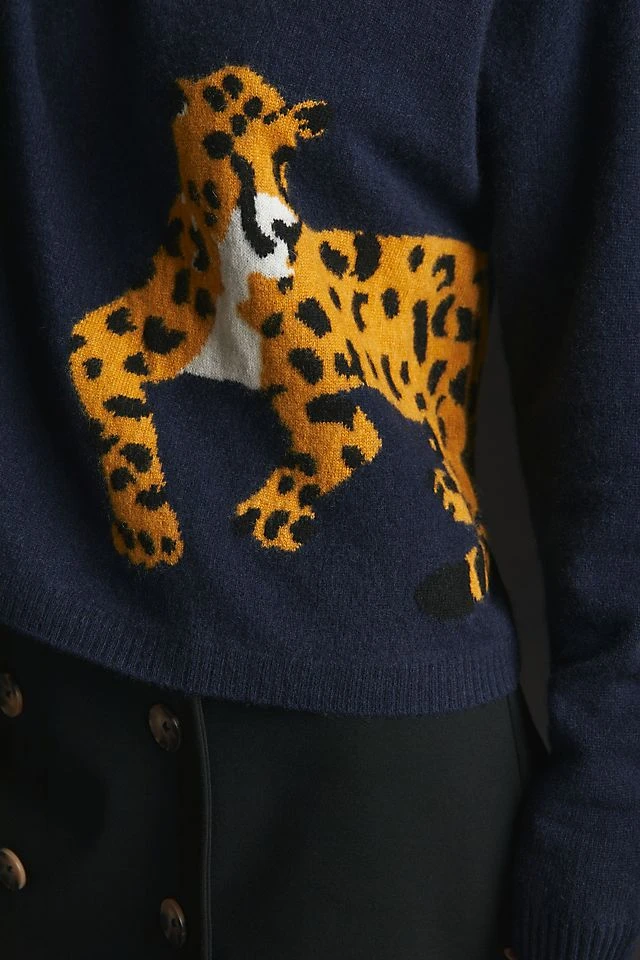 Top 10 ???? Maeve Cashmere Intarsia Sweater NAVY ???? - Image 2