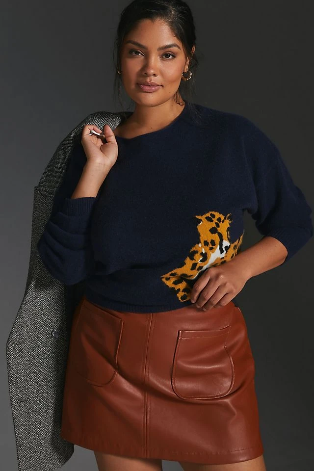 Top 10 ???? Maeve Cashmere Intarsia Sweater NAVY ???? - Image 5