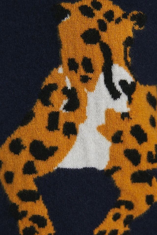 Top 10 ???? Maeve Cashmere Intarsia Sweater NAVY ???? - Image 6