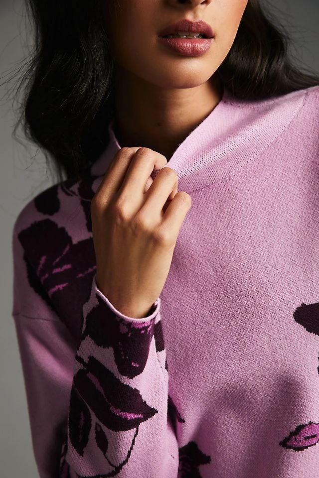 Best deal ???? Maeve Jo Faulkner For Anthropologie Carys Sweater LILAC ???? - Image 4