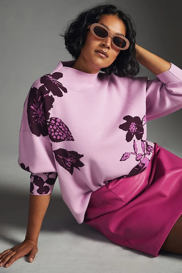 Best deal ???? Maeve Jo Faulkner For Anthropologie Carys Sweater LILAC ???? - Image 6