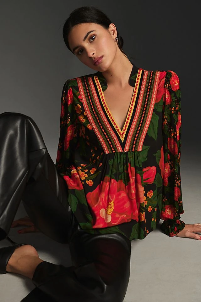 Brand new ❤️ Bl-nk Stephanie Long-Sleeve Top BLACK ⌛