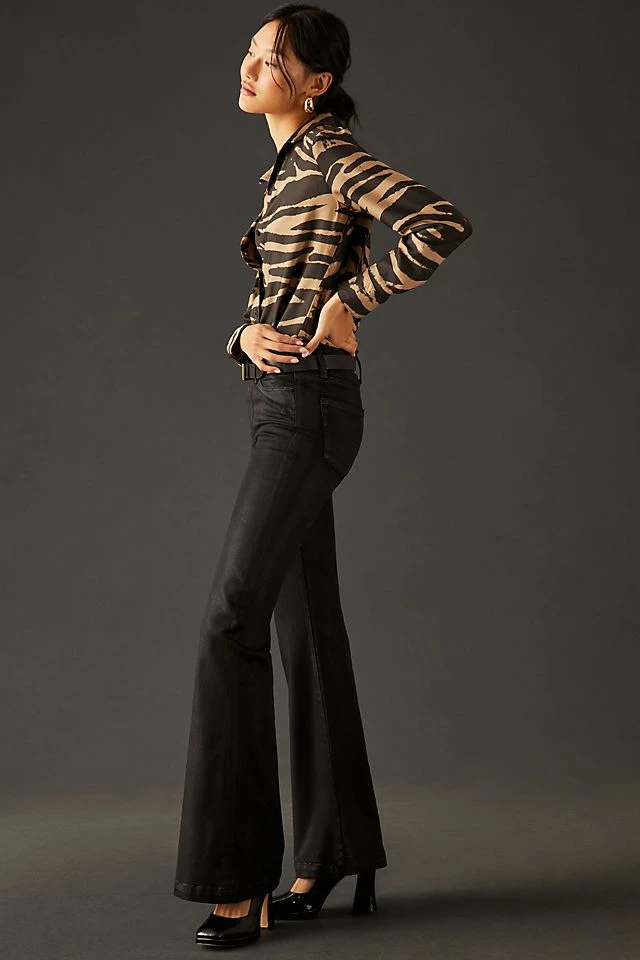 Outlet ???? Paige Genevieve ???? Coated Flare ???? Jeans BLACK ⭐ - Image 4
