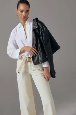 Best Pirce ???? By Anthropologie Henley ???? Shirt WHITE ????