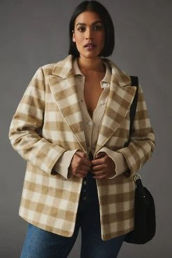 Outlet ???? Hutch Plus Plaid Blazer IVORY ????