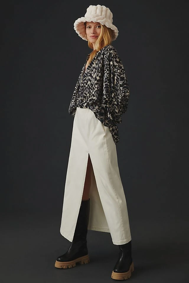 Budget ???? Pilcro Printed Batwing Blouse BLUE MOTIF ????