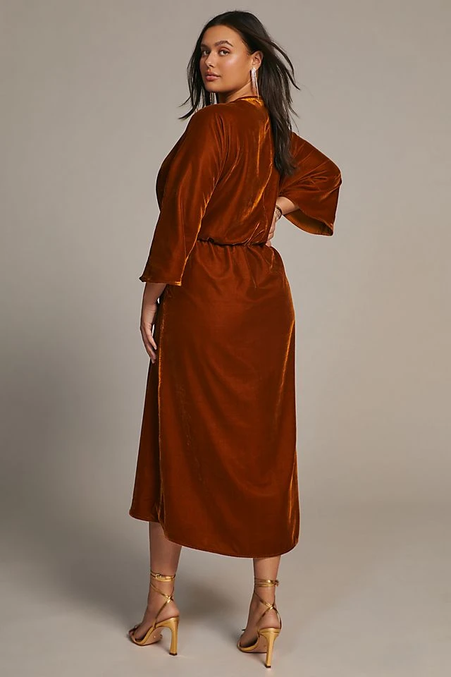 Deals ???? Let Me Be Asymmetrical Velvet ???? Dress GOLD ???? - Image 6