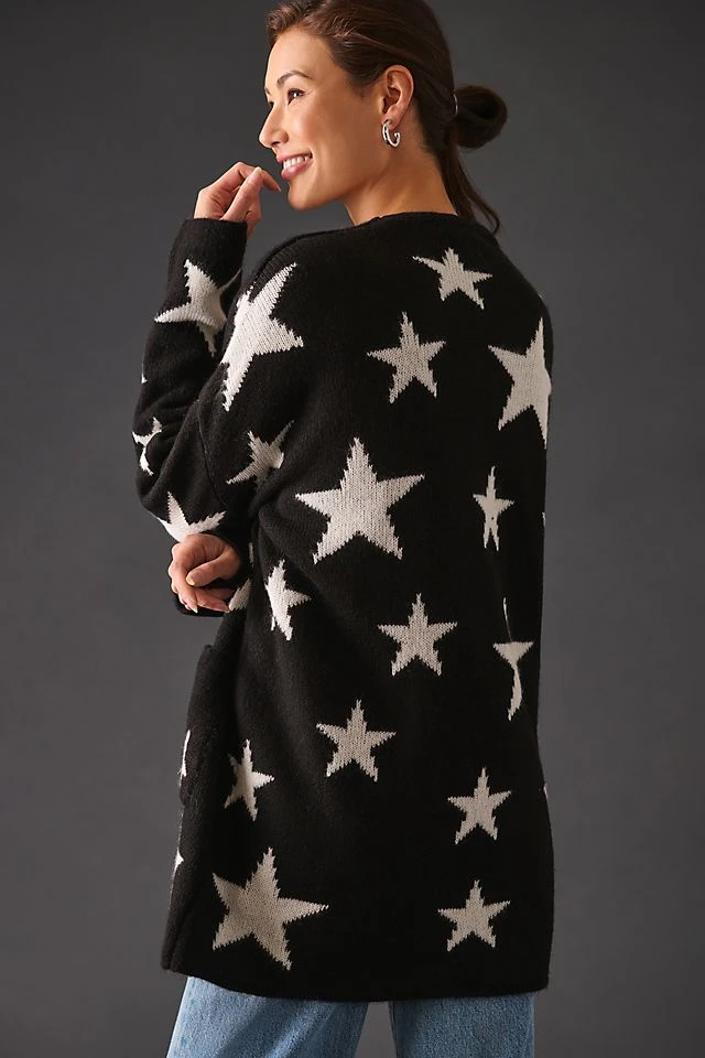 Best Sale ???? Maeve Printed Cardigan Sweater BLACK & WHITE ???? - Image 4
